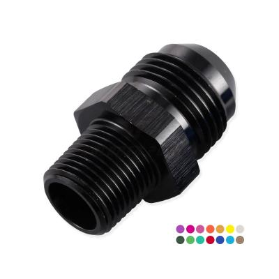 China Black Anodized Straight Male Adapter 8AN -8 A Indent 8 Male To 1/4