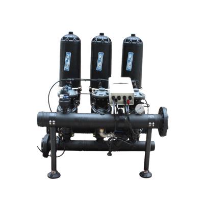 China Smooth Filtration 2 Inch 3 Unit T Type Disc Filter Electronic Backwash Filtration System for sale