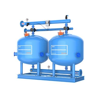 China Automatic Water Filtration 54 Inch Single Chamber 2 Units Sand Media Filtration System For Farmland Irrigation for sale