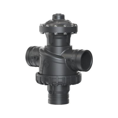 China Agriculture Irrigation 3 Inch Two-Chamber Three Way Irrigation Flushing Control Valve From Drain Port With Angle Flow For Backwash Filtration System for sale