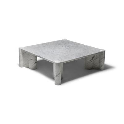 China Large modern natural solid Carrara marble morden marble coffee table for home decoration for sale