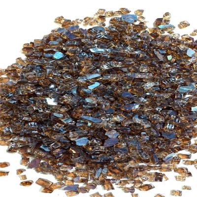 China Traditional copper reflective fire crushed glass for sale