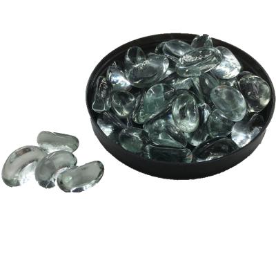 China Modern White Clear Cashew Shaped Glass Gem Beads For Fire Place, Vase Filler for sale