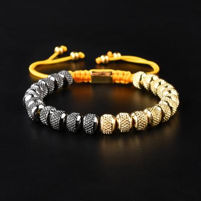 China F312 Environmental Friendly For Gifts Designs Luxury Hand Jewelry 8mm Copper Customized Logo Charm Bracelet Stainless Steel Pineapple Beads for sale