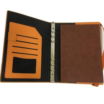 China Spiral Cheap Custom Leather Planner With Elastic Band Closure , PU Leather Notebook For Business for sale