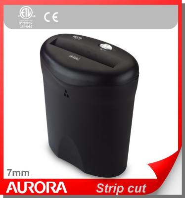 China Aurora AS618SB Plastic Paper Shredder, 6 sheet (A4) strip cut 7 mm, Light Duty Shredding machine for Home & Office Normal for sale