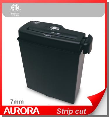 China Aurora AS600SB Plastic Paper Shredder, 6 sheet (A4)strip cut 7 mm, Light Duty Shredding machine for Home & Office Normal for sale