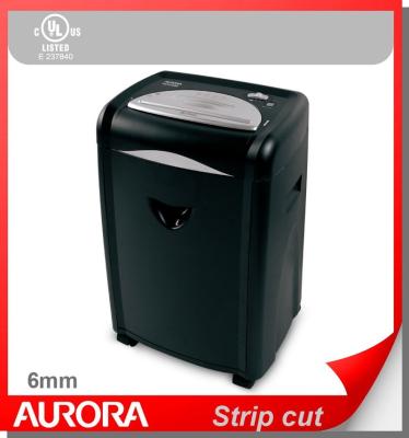 China Aurora AS1610SB Plastic Paper Shredder, 16 sheet (A4) strip cut 6 mm, Heavy Duty Shreding Office equipment for Office Normal for sale