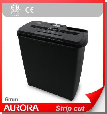 China Aurora AS810SD Plastic Paper Shredder, 8 sheet (A4) strip cut 6 mm, Light Duty Shreding Office equipment for Home & Office Normal for sale