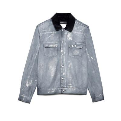 China YSJ Viable Customized Technics Dining Jackets 2021 Men's Jeans Jacket Mens Winter Woolen Denim Jacket Men's Jeans Jacket for sale