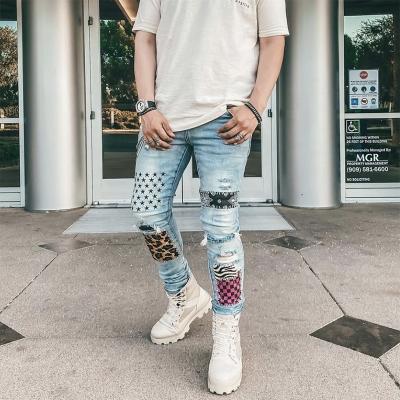 China YSJ Customized Technics Breathable Jeans Men Denim Regular Fitted Elastic Mens Ripped Jeans Jeans Shorts Pants For Men for sale