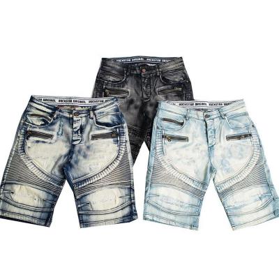 China Breathable YSJ Customized Techniques Men's Ripped Jeans Shorts Men's Jeans Pants Shorts Jeans Men's Short Style for sale