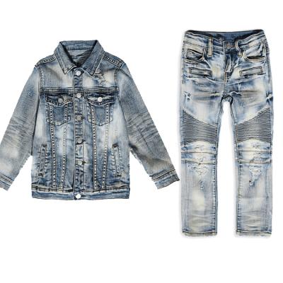 China Boot cut kids fall clothing 2022 high quality fashion little boy jeans for sale