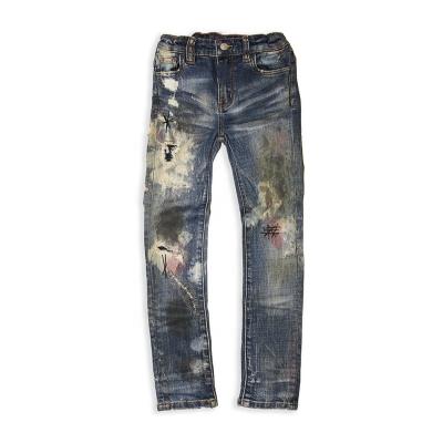 China 2-14 years old boy kids new design high quality wash kid jeans high quality boot cut denim vendor hip hop for sale