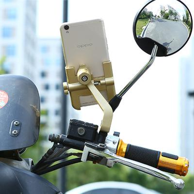 China Amazon Hot Selling Adjustable Mobile Phone Holder Motorcycle Mirror Phone Holder Motorcycle Mobile Phone Holder for sale