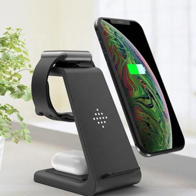 China Wireless Charger Stand 3 in 1 Wireless Charger Stand Mobile Phone Holder Fast Charging Multifunctional Wireless Charger for sale