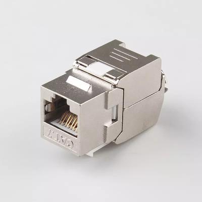 China RJ45 Cat7 Keystone Jack Module With Shielded Toolless 8p8c Zinc Alloy 26AWG Cable for sale