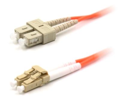 China Multimode Armored Fiber Optical Patch Cord , Sc Lc Fiber Patch Cord Plenum Orange for sale