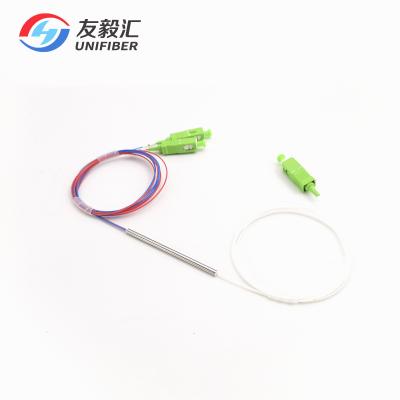 China acoplador fundido fibra óptica del SC APC 1x2 1310/1550nm de 0.9m m en venta