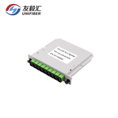 China Fibra óptica del divisor 1x8 G657A1 del PLC del casete del SC APC FTTH en venta