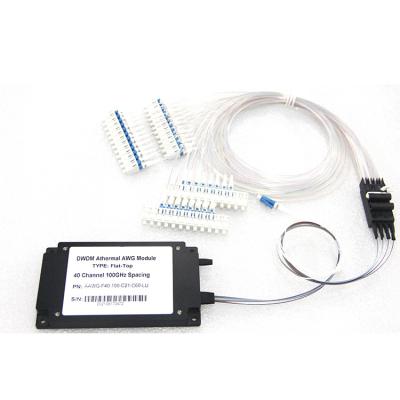 China 40CH 48CH 100G AAWG athermale flache Spitze AWG-Lehremodul-DWDM Mux Demux Gaußsch zu verkaufen