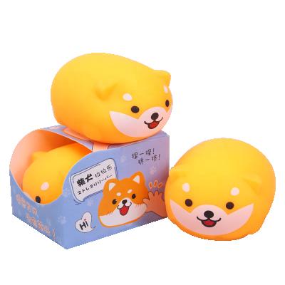 China TPR Amazon Hot Animal Dog Soft Cute Squeezable Toys Stress Reliever Squishy Toys Boys for sale