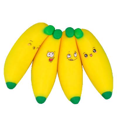 China TPR New Style Wholesale Sand Fruit Filling Kids Banana Squeezing Toy for sale