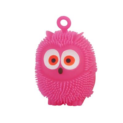 China Fashionable Animal Multi Color TPR Amazone Plastic Ball Scraper Ball Owl Toy TPR Toys Children Toys Kids Ball for sale