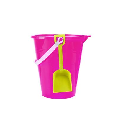 China Plastic Beach Toys Sets Wholesale Kids Beach Toys 9 Inch Round Beach Bucket And Shovel Sand Beach Toys for sale