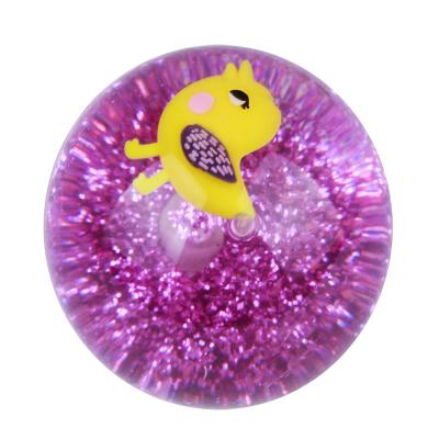 China TPR Christmas Water Ball Kids Seasonal Popular Design 2.5 Inch Light Up Toys Sprinkle Bouncing Ball for sale