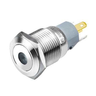 China Stainless / Brass Nickel Plating No Pins Light Push Button Switch ZLQ16B-P10/E for sale