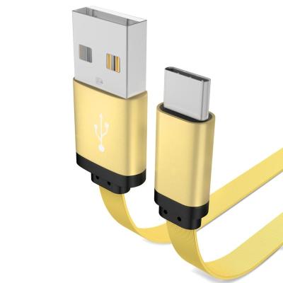 China Colorful Fast Charging Flat Type C Cable Charger Player MP3/MP4 Band 2.4A Noodle USB Fast Shipping Worldwide for sale