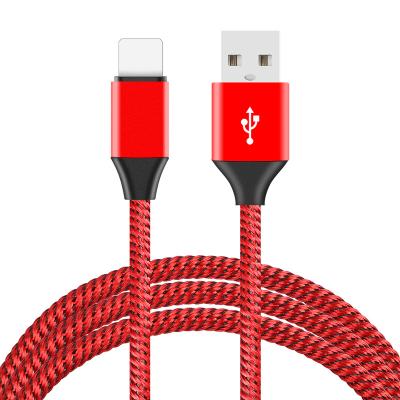 China 8P Connector For Mobile Phone Fashion And Durable Tight Wire Braided Lighting To USB Cable 2m 6ft Fast Charging The iPhone for sale