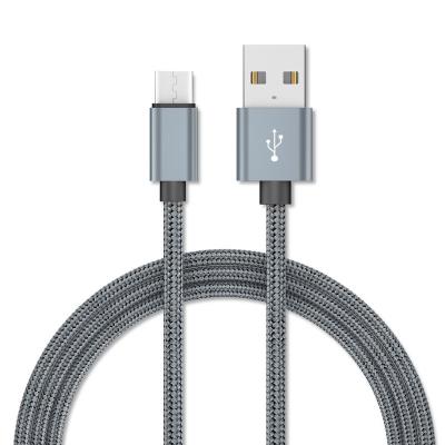 China Good Reputation Cell Phone Charging Usb Android Mobile Fabric Braided USB Data Cable for sale