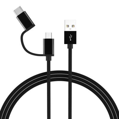 China Mobile Phone Good Quality Manufacturing Type C2 in 1 USB Cable for sale