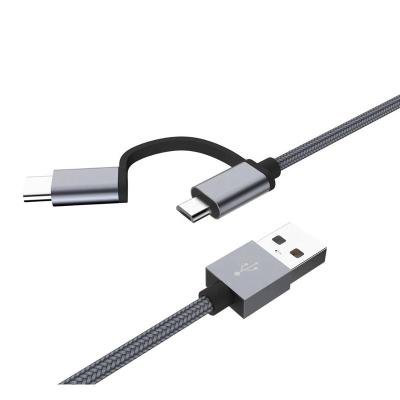 China Mobile Phone 2019 New Products 2 In 1 Fastest Data Charging Micro Usb Cable for sale