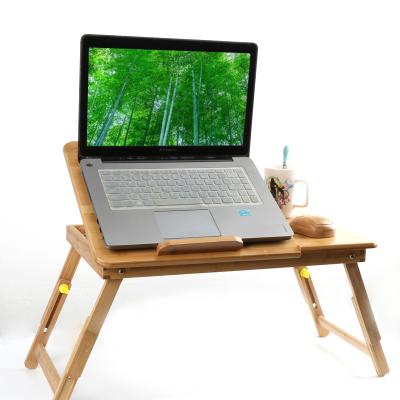 China Simple Design Adjustable Multifunctional Portable Folding Factory Direct Selling Laptop Bed (Waist) Bamboo Wooden Table for sale