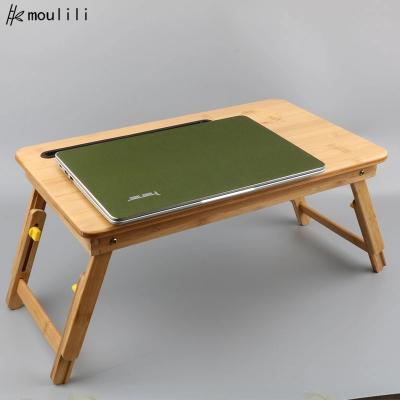 China 2021 Popular Office Home Bamboo Laptop Table (Height) Adjustable Laptop Stand Monitor Notebook Base Stand Best for sale