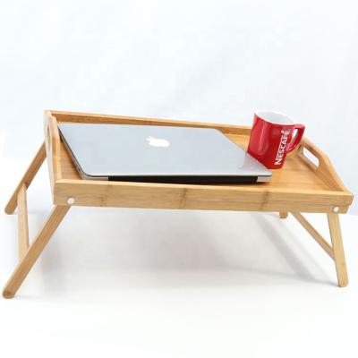 China Eco Friendly Bamboo Foldable Breakfast Table /Laptop Desk / Bed Serving Tray for sale