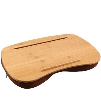 China Lap Desk Portable Desk Natural Bamboo Laptop Tray With Pad Customized by Eco-Friendly Factory for sale