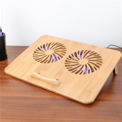 China Custom Factory Lowest Price Laptop Pad Bamboo Portable Adjustable Cooling Cooling Laptop Computer Cooling Desk for sale