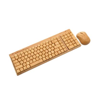 China Eco-Friendly Professional Design Wireless Keyboard and USB Keyboard Combo Mouse Bamboo Mouse for sale