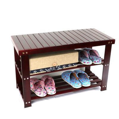 China Factory New Fashion Bamboo Wooden Shoe Rack Cabinet Extendable Wholesale Wooden Shoe Bench For Home for sale