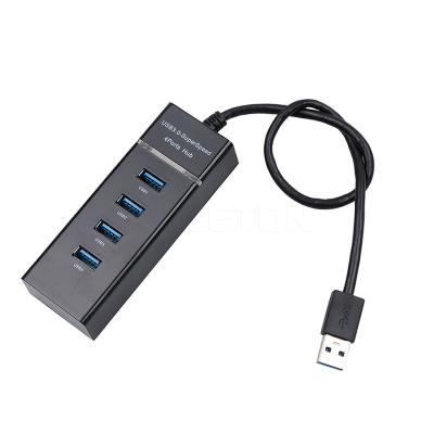 China Fast Speed ​​USB3.0 Hub 4 Port Hub Cheap Speed ​​ABS Plastic Portable Splitter With LED for sale