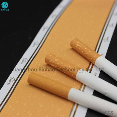 China Cigarette Cigarette Packaging Paper Tilting Paper Single Line Design 64mm Smoke Rack Raw Paper Golden Width for sale