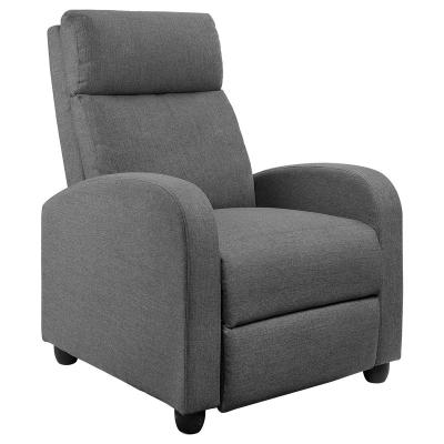 China Hot Sale Adjustable Cheap Fabric Sofa Armchair Push Back Recliner (Height) Single Chair for sale