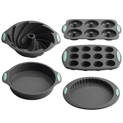 China Stocked Wholesale Heat resistant Silicone Bakeware Cake Mold None Stick Mold Household Kitchen Baking Bread Making Tools for sale