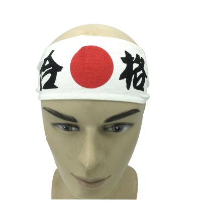 China New Customized Fabric High Quality Cotton Printed Japan Hachimaki Tradition Headband for sale