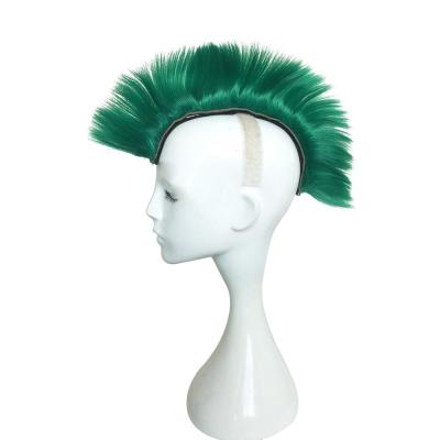 China Hot Selling Blue Helmet Fancy Mohawk For Outdoor Use Helmet Wig Helmet Hair W150025 for sale