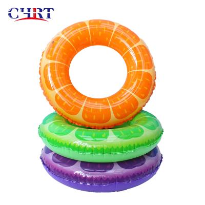 China OkyRie 2022 Kid's Feather Glitter Sequin Tube Transparent Inflatable Ring Floating River Water Tubes Feather Swimming Ring for sale